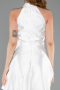 Partykleid Kurz Satin Weiß ABK2654