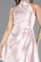 Partykleid Kurz Satin Puder ABK2654