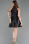 Partykleid Kurz Satin Schwarz ABK2654