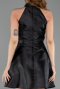 Partykleid Kurz Satin Schwarz ABK2654