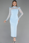 Abendkleid Midi Eisblau ABK2655