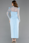 Abendkleid Midi Eisblau ABK2655
