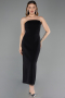 Abendkleid Midi Schwarz ABK2655