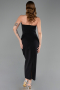 Abendkleid Midi Schwarz ABK2655