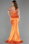 Abendkleid Lang Satin Orange ABU6275