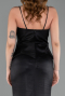 Abendkleid Lang Satin Schwarz ABU6275