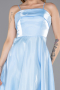 Abendkleid Midi Satin Eisblau ABK2657