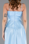 Abendkleid Midi Satin Eisblau ABK2657