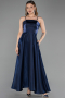 Abendkleid Midi Satin Marineblau ABK2657