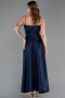 Abendkleid Midi Satin Marineblau ABK2657
