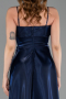Abendkleid Midi Satin Marineblau ABK2657