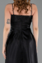 Abendkleid Midi Satin Schwarz ABK2657