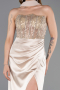 Abendkleid Lang Satin Gold ABU6276