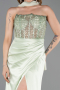 Abendkleid Lang Satin Minzgrün ABU6276