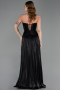 Abendkleid Lang Chiffon Schwarz ABU6277
