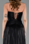 Abendkleid Lang Chiffon Schwarz ABU6277