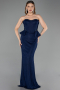 Abendkleid Lang Spitze Marineblau ABU6278