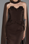Abendkleid im Meerjungfrau-Stil Lang Braun ABU6255