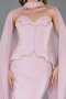 Abendkleid im Meerjungfrau-Stil Lang Puder ABU6255