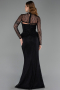 Abendkleid Lang Spitze Schwarz ABU6278