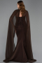 Abendkleid im Meerjungfrau-Stil Lang Braun ABU6255