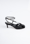 Party-Schuhe Wildleder Schwarz ABN2122