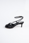 Party-Schuhe Wildleder Schwarz ABN2122