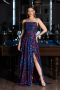 Abendkleid Lang Fuchsie ABU6259