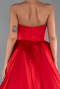Abendkleid Lang Satin Rot ABU6293