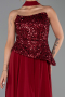 Abendkleid Lang Chiffon Weinrot ABU5486