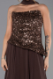 Abendkleid Lang Chiffon Braun ABU5486