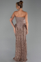 Abendkleid Lang Schuppig Hellbraun ABU5919
