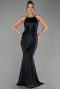 Abendkleid Lang Schwarz ABU6295
