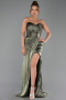 Abendkleid Lang Chiffon Khaki ABU6296