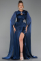 Abendkleid Lang Chiffon Marineblau ABU6296