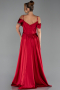 Abendkleid Lang Satin Weinrot ABU6297