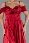 Abendkleid Lang Satin Weinrot ABU6297