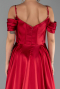 Abendkleid Lang Satin Weinrot ABU6297