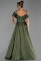 Abendkleid Lang Satin Khaki ABU6297