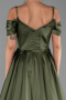 Abendkleid Lang Satin Khaki ABU6297