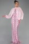 Abendkleid Lang Schuppig Puder ABU6298