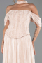 Abschlusskleid Lang Chiffon Beige ABU6300