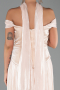Abschlusskleid Lang Chiffon Beige ABU6300