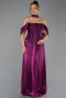 Abschlusskleid Lang Chiffon Fuchsie ABU6300