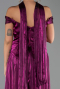 Abschlusskleid Lang Chiffon Fuchsie ABU6300
