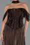 Abschlusskleid Lang Chiffon Braun ABU6300