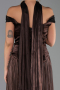 Abschlusskleid Lang Chiffon Braun ABU6300