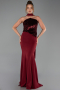 Abendkleid im Meerjungfrau-Stil Lang Weinrot ABU5924