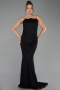 Abendkleid Lang Spitze Schwarz ABU6207