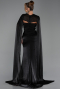 Abendkleid Lang Chiffon Schwarz ABU6296
